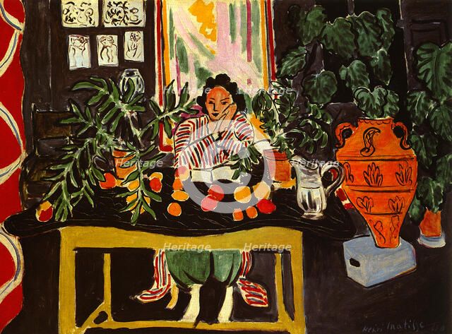 Interior with an Etruscan Vase, 1940. Creator: Henri Matisse.