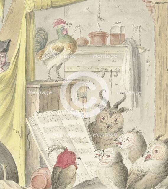Interior with bird concert, 1620-1715. Creator: Cornelis Saftleven.