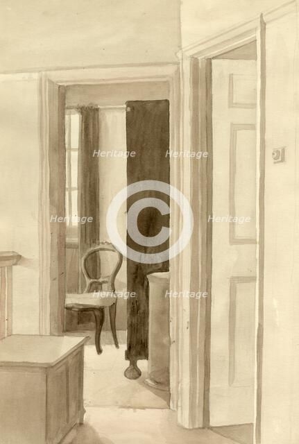 Interior with chair, c1950. Creator: Shirley Markham.