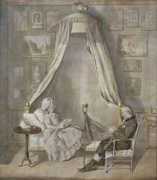 Interior with Count Claes Ekeblad and his Wife Brita, née Horn, 1783. Creator: Lorentz Svensson Sparrgren
