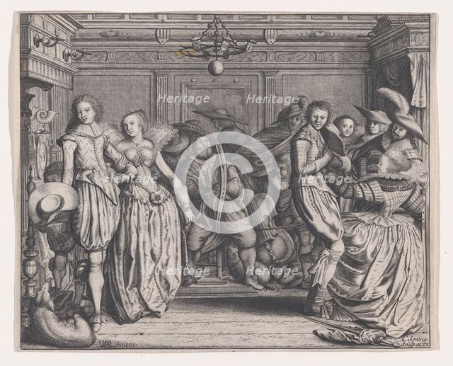 Interior with Dancing Couples and Musicians, ca. 1620. Creator: Cornelis Koning.