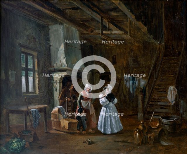 'Interior with Figures', 19th century. Artist: Desire Donny.