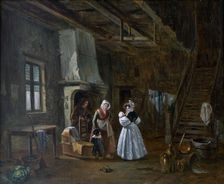 Interior with Figures 19th century. Artist: Desire Donny