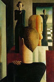 Interior with Four Figures, Roman, 1925. Creator: Oskar Schlemmer