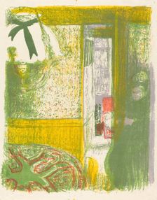 Interior with Hanging Lamp (Interieur a la suspension), 1899. Creator: Edouard Vuillard