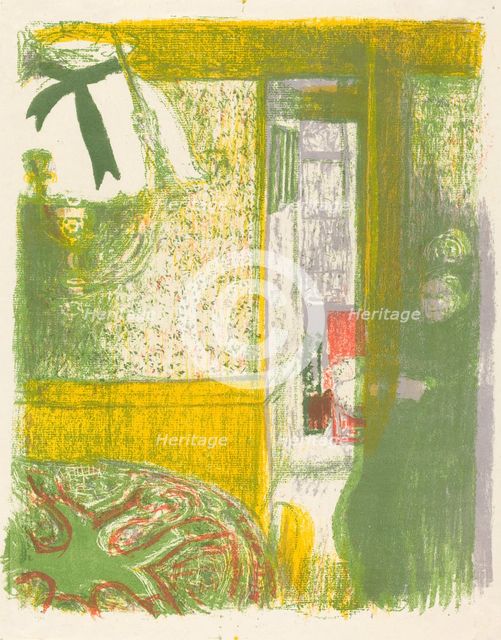 Interior with Hanging Lamp (Interieur a la suspension), 1899. Creator: Edouard Vuillard.