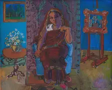 Interior with Indian Woman, 1930. Creator: Dufy, Raoul (1877-1953)