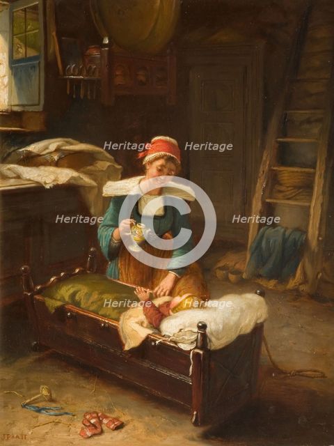 Interior with Mother and Child, 1911. Creator: Jonathon Pratt.