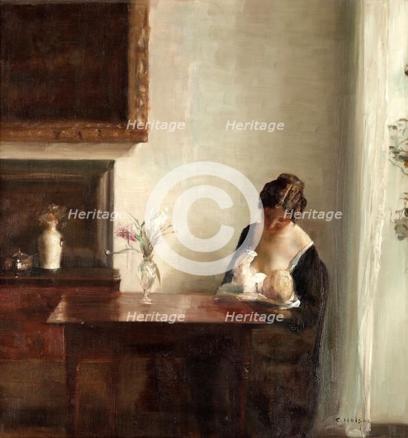 Interior with Mother and Child.