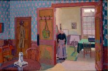 Interior with Mrs Mounter, 1916-1917. Artist: Harold Gilman
