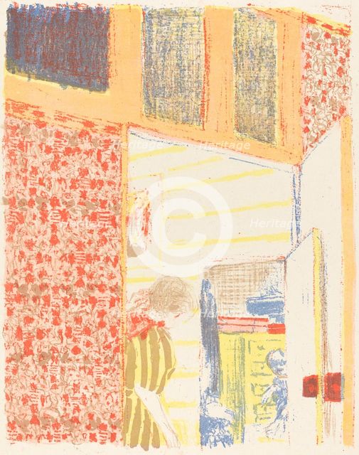 Interior with Pink Wallpaper II (Interieur aux tentures roses II), c. 1896 (published 1899). Creator: Edouard Vuillard.