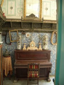 Interior with piano, Dar Essid Museum, Sousse, Tunisia, 2009. Creator: Amanda Waite