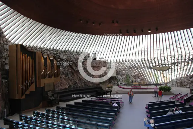 Interior, Temppeliaukio Church, Helsinki, Finland, 2011. Creator: Sheldon Marshall.