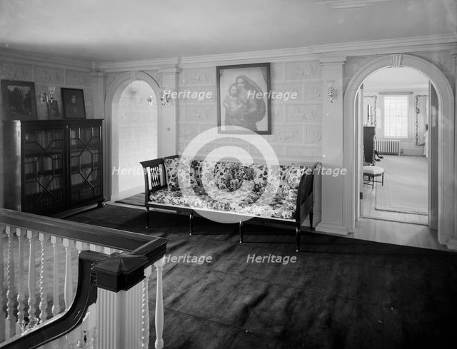 Interior, upper hall, New York City, between 1900 and 1910. Creator: Unknown.