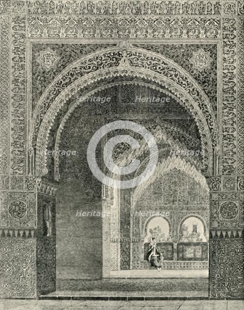 'Interior View, Taken from the Hall of the Two Sisters', 19th century, (1907). Creator: Unknown.