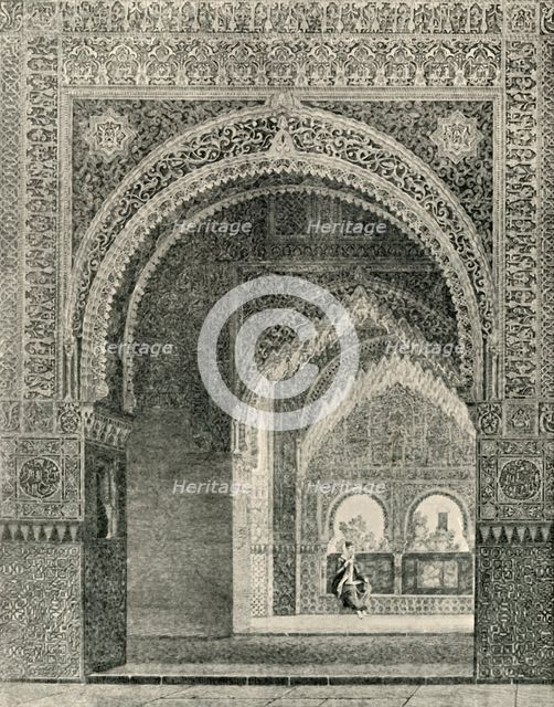 'Interior View, Taken from the Hall of the Two Sisters', 19th century, (1907). Creator: Unknown.