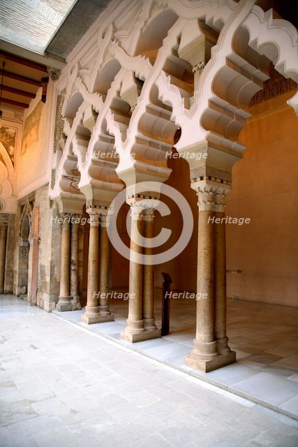 Interior view, the Aljaferia Palace, Zaragoza, Spain, 2007. Creator: Samuel Magal.