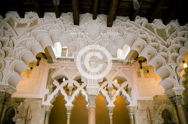 Interior view, the Aljaferia Palace, Zaragoza, Spain, 2007. Creator: Samuel Magal.