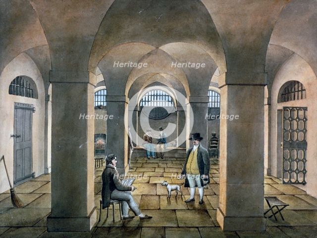 Interior view in Horsemonger Lane Prison, Union Road, Southwark, London, c1826. Artist: G Yates