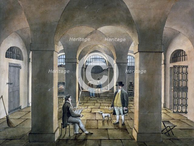 Interior view in Horsemonger Lane Prison, Union Road, Southwark, London, c1826. Artist: G Yates