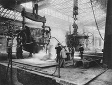 Interior view, Krupp works, Essen, Ruhr, Germany, World War I, 1917