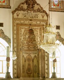 Interior view, Muradiye Mosque, Muradiye Complex, Busra, Turkey, completed in 1426 (1999). Creator: LTL