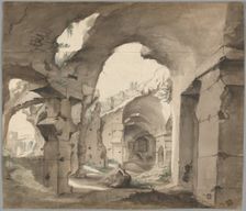 Interior View of the Coliseum, c. 1580. Creator: Lodewijk Toeput