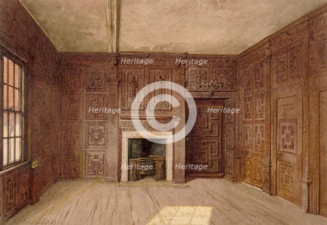 Interior view of the Compton Oak Room, Canonbury House, Islington, London, 1887. Artist: John Crowther
