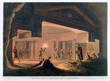 Interior View of the Catacombs at Alexandria Egypt, 1802. Creator: Thomas Milton