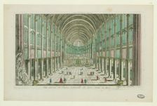 Interior view of the cathedral Notre-Dame de Paris, ca 1770. Creator: Anonymous