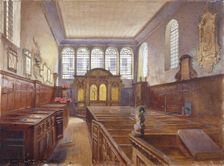 Interior view of the Church of St Matthew, Friday Street, City of London, 1881. Artist: John Crowther