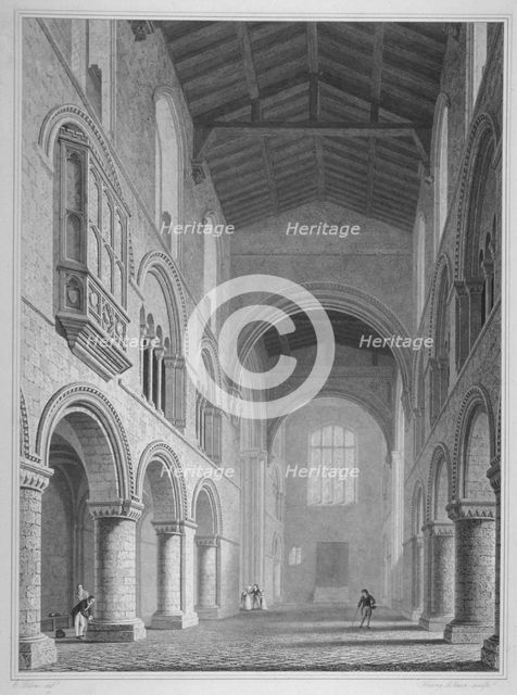 Interior view of the Church of St Bartholomew-the-Great, Smithfield, City of London, 1815.           Artist: John Le Keux