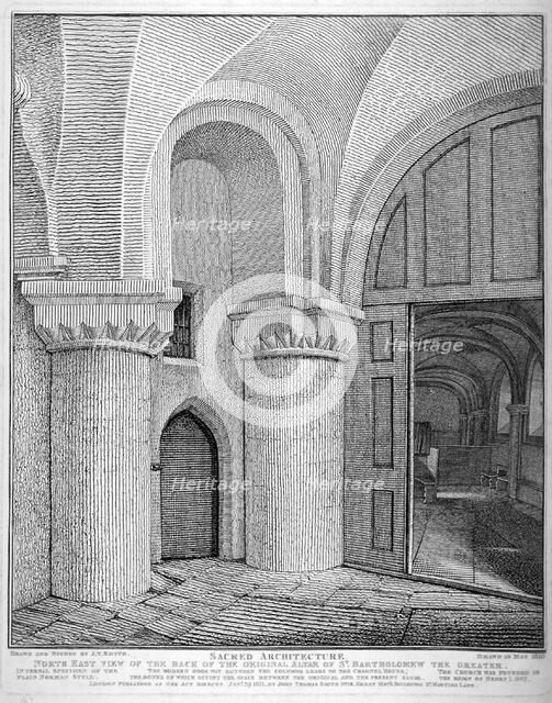Interior view of the Church of St Bartholomew-the-Great, Smithfield, City of London, 1811. Artist: John Thomas Smith