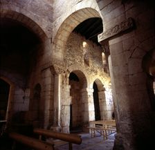 Interior view of the Church of San Pedro de la Nave Campillo (Zamora)