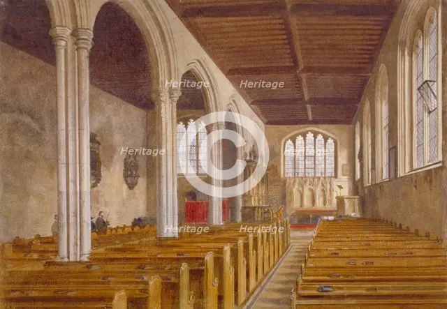 Interior view of the Chapel of St Peter ad Vincula, Tower of London, Stepney, London, 1883. Artist: John Crowther