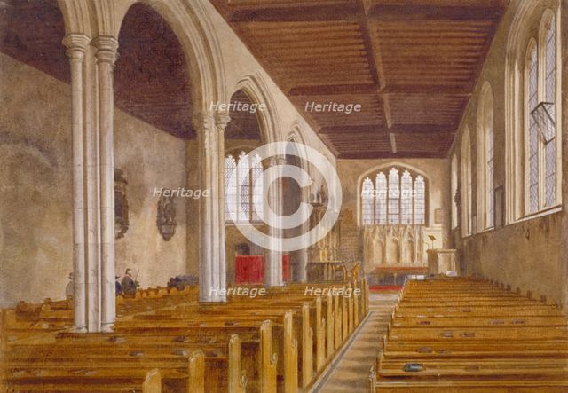 Interior view of the Chapel of St Peter ad Vincula, Tower of London, Stepney, London, 1883. Artist: John Crowther