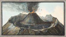 Interior view of the Crater of Mount Vesuvius, as it was before the great eruption of 1767, 1776