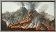 Interior view of the Crater of Mount Vesuvius from the foot in the year of 1756, 1776