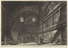 Interior view of the ancient Temple of Bacchus, now the church of S. Urbano, two miles..., ca. 1750. Creator: Giovanni Battista Piranesi