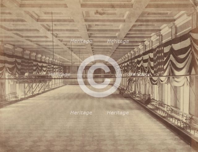 [Interior View of the Ballroom for Lincoln's Second Inaugural Ball], March 1865. Creator: Alexander Gardner.