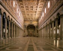 Interior view of the Basilica of St. Paul Outside in Rome