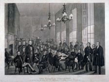 Interior view of the British Coffee House on Cockspur Street, Westminster, London, 1839. Artist: Anon