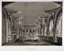Interior view of the gothic dining room in Carlton House, Westminster, London, 1819. Artist: Thomas Sutherland