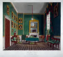 Interior view of the green closet in Buckingham House, Westminster, London, 1819. Artist: Daniel Havell