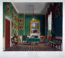 Interior view of the green closet in Buckingham House, Westminster, London, 1819. Artist: Daniel Havell