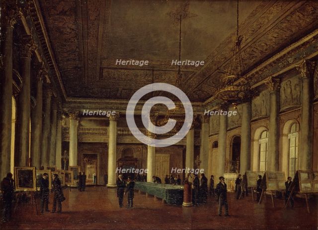 Interior view of the Dmitry Naryshkin's House during a meeting of the Society for the Encouragement of Arts, 1825. Artist: Chernetsov, Nikanor Grigoryevich (1805-1879)