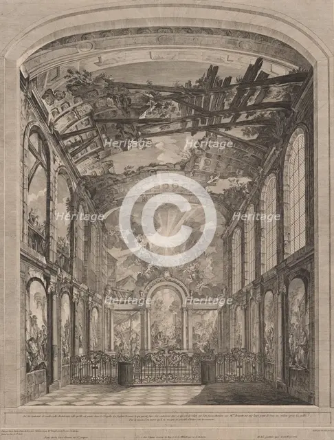 Interior view of the Enfants Trouvés, 1759. Creator: Etienne Fessard.