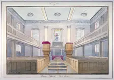 Interior view of the east end of Holy Trinity Church, Newington, Southwark, London, 1826. Artist: G Yates