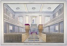 Interior view of the east end of Holy Trinity Church, Newington, Southwark, London, 1826. Artist: G Yates