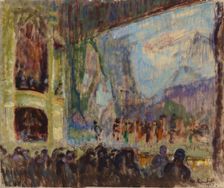 Interior View of the Finnish Opera, 1919. Creator: Magnus Enckell